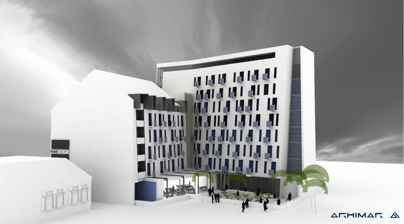 Development of a Hilton Hotel with 171 rooms and an office building of 19000ft2